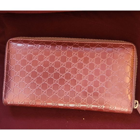 Gucci Monogram Continental Patent Leather zip around wallet #20 - Picture 2 of 10